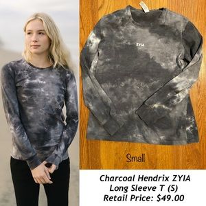 Charcoal Hendrix ZYIA Long Sleeve T Small S Like New Zyia